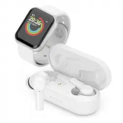 Ledwood Urban Pack Auriculares Inalámbricos + Smartwatch Blancos