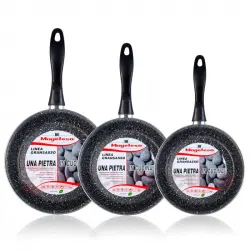 Magefesa K2 Gransasso Set Juego 3 Sartenes Piedra Antiadherente Inducción 20-24-28cm