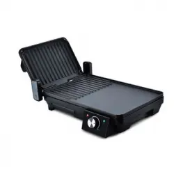 Plancha De Asar Y Grill Doble 2 En 1 Antiadherente De 2.000 W