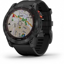 Reloj deportivo - Garmin Fēnix 7X Solar, Negro, 127-210 mm, 1.4", 18 días, PowerGlass™ (Carga Solar), WiFi