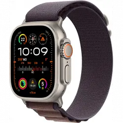 Apple Watch Ultra 2 (2023), GPS + Cellular, 49 mm, Caja de titanio, Gesto doble toque, Correa Alpine Loop en Talla L color Índigo