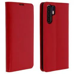 Avizar Funda Cartera de Cuero Roja para Huawei P30 Pro