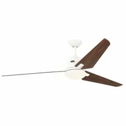 CasaFan Eco Aviatos Ventilador de Techo con Motor DC Luz y Mando 24W Blanco/Nogal