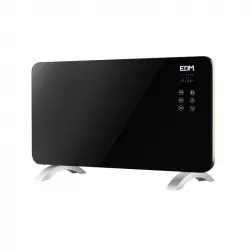 EDM Convector Placa de Cristal 1500W Negro