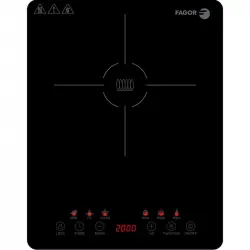 Fagor Lexie Placa de Inducción Portátil Ultraslim 4 Zonas 2000W Negra