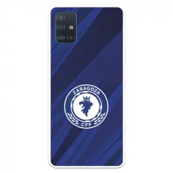 Funda Para Samsung Galaxy A51 Del Zaragoza Cf Femenino Escudo Fondo Azul-negro - Licencia Oficial Zaragoza Cf Femenino