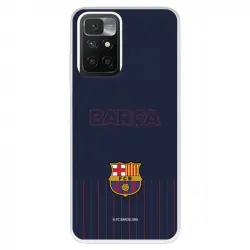 Funda para Xiaomi Redmi 10 del FC Barcelona Barsa Fondo Azul Licencia Oficial