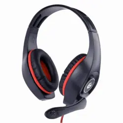 Gembird GHS-05-R Auriculares Gaming con Control de Volumen Rojo/Negro