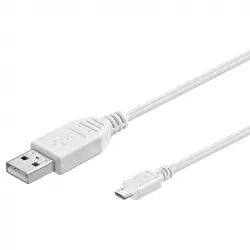 Goobay Cable USB 2.0 a Micro USB Macho/Macho 1m Blanco