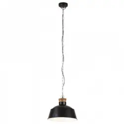 VidaXL Lámpara Colgante Industrial E27 32cm Negro