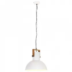 VidaXL Lámpara Colgante Industrial Redonda 52cm E27 Blanco