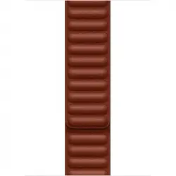 Apple Correa de Eslabones de Piel Ocre Oscuro S/M 41mm para Apple Watch