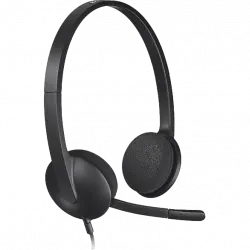 Auriculares - Logitech Headset H340, De diadema, Con cable, Conexión USB 2.0, Micrófono, Negro