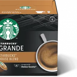 Cápsulas monodosis - Starbucks House Blend Grande, Intensidad 8, 12 cápsulas, Para Dolce Gusto