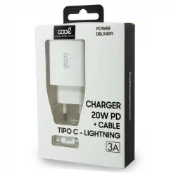 Cool Cargador de Red USB Tipo-C 3A para iPhone Blanco