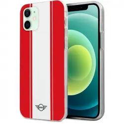 Cool Funda Licencia Mini Cooper Rojo/Blanco para iPhone 12/12 Pro