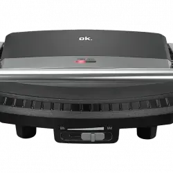 Grill - OK OCG 1520, Potencia 1500 W, Capa antiadherente, Control temperatura, Negro