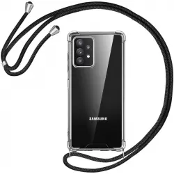 Icoveri Funda con Cordón Negro para Samsung Galaxy A52