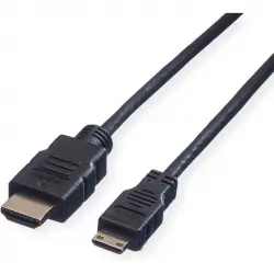 Value Cable HDMI Tipo A/C de Alta Velocidad con Ethernet Macho/Macho 0.8m Negro