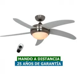 Ventilador De Techo Con Luz Casafan 9513294 Elica 132 Bn-ah Plateado/ Cromo Cepillado