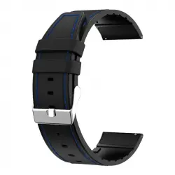 Cool Correa Universal Goma Negro 22mm para Amazfit GTR/Stratos/Huawei/Samsung/Cool Bristol