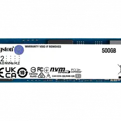 Disco duro SSD interno 500GB - Kingston SNV2S M2, NVMe PCIe Gen 4x4, 3.5/2.1 Gbit/s, Azul