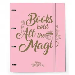 Erik Carpeta Troquelada 4 Anillas Beauty & The Beast Books Hold All The Magic