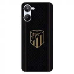 Funda Para Realme 10 Del Atlético De Madrid Escudo Dorado Fondo Negro - Licencia Oficial Atlético De Madrid
