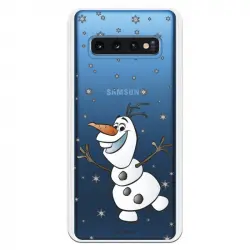 Funda Para Samsung Galaxy S10 Oficial De Disney Olaf Transparente - Frozen