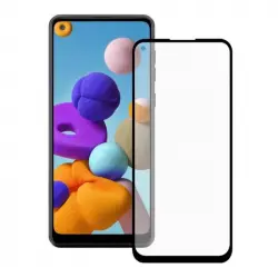 Ksix Protector de Pantalla Cristal Templado para Samsung Galaxy A21 Negro