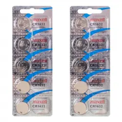 Maxell CR1632 Pilas de Botón Litio 3V 10 Unidades