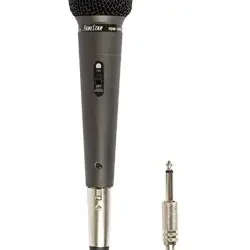 Micrófono De Mano Dinámico Fonestar, Para Uso General Y Profesional, Con Cuerpo Metálico, Color Gris Oscuro