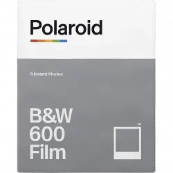 Papel fotográfico - Polaroid B&W 600 Film, Pack de 8, Para 600, Gris