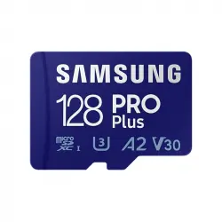 Samsung Pro Plus MicroSDXC 128GB UHS-I U3 V30 Clase 10 con Adaptador