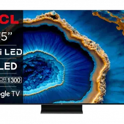 TV Mini LED 75" - TCL 75C805, QLED 4K, 144Hz Motion Clarity Pro, Dolby Atmos, Game Master Pro 2.0, Negro