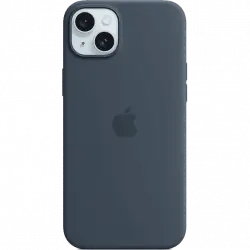 APPLE Funda de silicona con MagSafe para iPhone 15 Plus, Azul tesmpestad