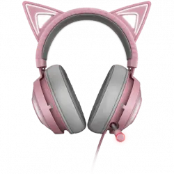 Auriculares gaming - Razer Kraken Kitty Edition, De diadema, Con cable, Micrófono, Cancelación ruido, RGB, Rosa