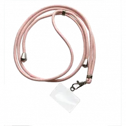 Cordón para móvil - Belyo Universal, Ajustable, 90 cm, Rosa