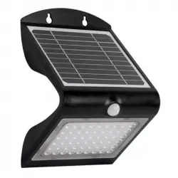 Elbat Aplique LED Solar con Sensor de Movimiento y Doble Iluminación Fría/Cálida 500lm Negro