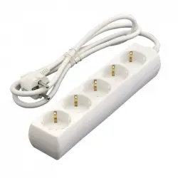 Eurobric Regleta 5 Tomas Schuko 1.5m Blanco