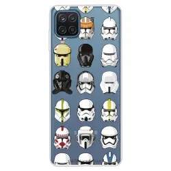 Funda Oficial de Star Wars Patrón Cascos para Samsung Galaxy A12