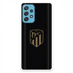 Funda Oficial del Atleti Escudo Dorado Fondo Negro para Samsung Galaxy A52 5G