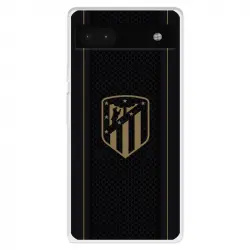 Funda Para Google Pixel 6a Del Atlético De Madrid Escudo Dorado Fondo Negro - Licencia Oficial Atlético De Madrid