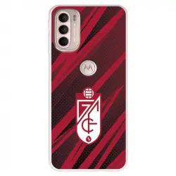 Funda Para Motorola Moto G41 Del Granada Cf Escudo - Líneas Rojas Y Negras - Licencia Oficial Granada Cf