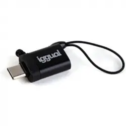 Iggual Adaptador USB OTG Tipo C a USB-A 3.1 Negro