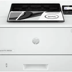 Impresora láser - HP LaserJet Pro 4002dn, B&N, 1200 x DPI, 40 ppm, Smart, Blanco