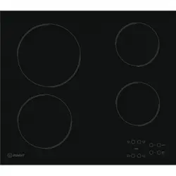 Indesit Vitrocerámica 60cm 4 Fuegos 6200w Negra - Ri161c