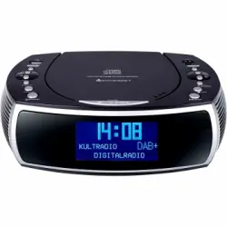 Soundmaster Urd470sw Radio Despertador Portátil Dab/dab +/fm, Reproductor Cd-mp3, Usb, Aux-in, Sintonizador Pll, Negro