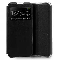 Cool Funda Flip Cover Liso Negro para Realme 6/6s