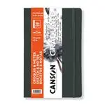 Cuaderno Canson Graduate Sketch Fino tapa blanda 14x21,6cm 92 hojas 90g Gris oscuro
